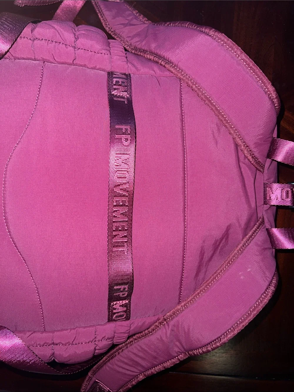 Free People Pink Quilted Backpack